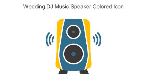 Wedding DJ Music Speaker Colored Icon In Powerpoint Pptx Png And Editable Eps Format