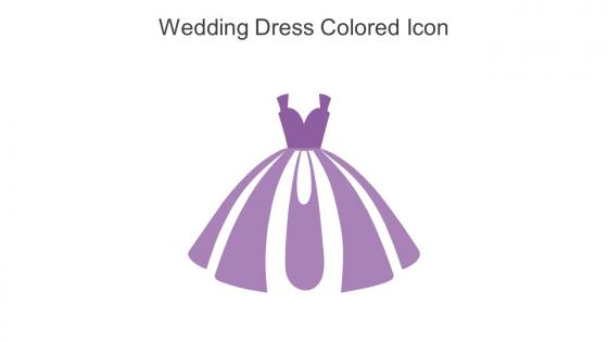 Wedding Dress Colored Icon In Powerpoint Pptx Png And Editable Eps Format