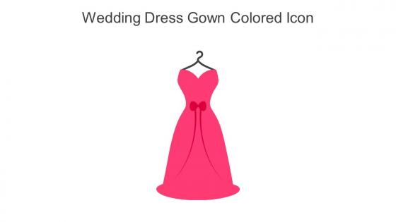 Wedding Dress Gown Colored Icon In Powerpoint Pptx Png And Editable Eps Format