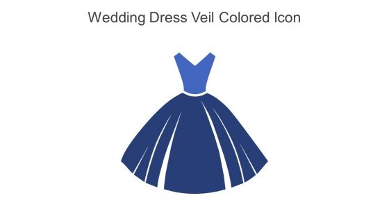 Wedding Dress Veil Colored Icon In Powerpoint Pptx Png And Editable Eps Format