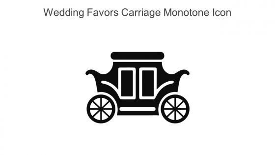 Wedding Favors Carriage Monotone Icon In Powerpoint Pptx Png And Editable Eps Format