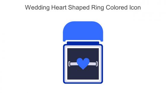 Wedding Heart Shaped Ring Colored Icon In Powerpoint Pptx Png And Editable Eps Format