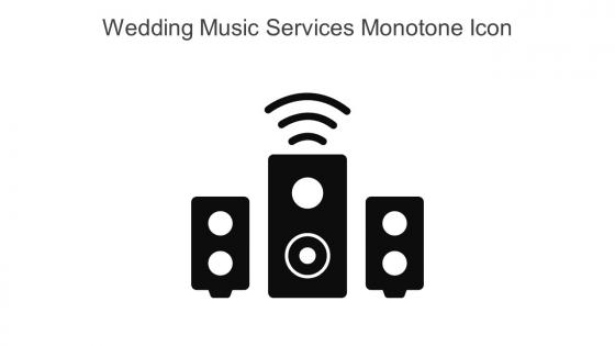 Wedding Music Services Monotone Icon In Powerpoint Pptx Png And Editable Eps Format