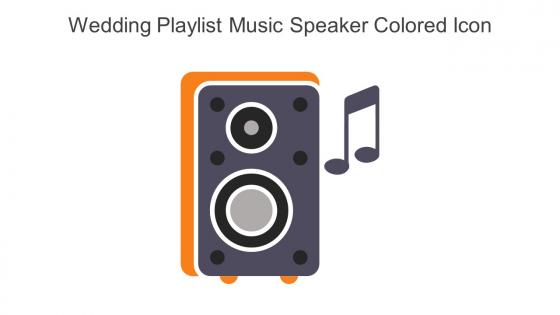 Wedding Playlist Music Speaker Colored Icon In Powerpoint Pptx Png And Editable Eps Format
