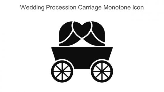 Wedding Procession Carriage Monotone Icon In Powerpoint Pptx Png And Editable Eps Format