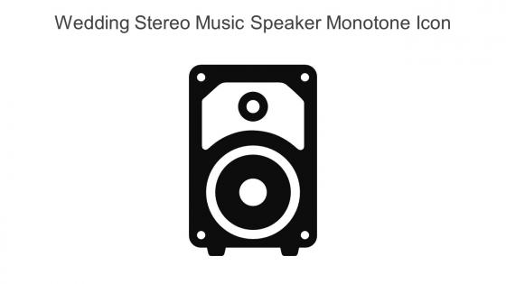 Wedding Stereo Music Speaker Monotone Icon In Powerpoint Pptx Png And Editable Eps Format