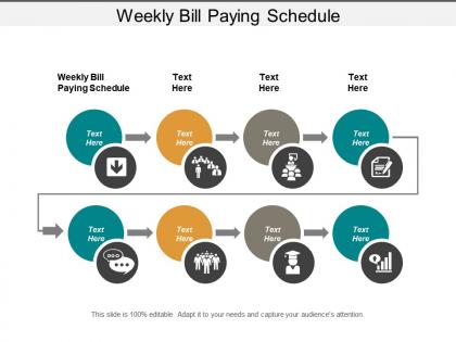 Weekly bill paying schedule ppt powerpoint presentation icon graphics download cpb