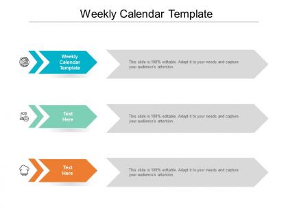 Weekly calendar template ppt powerpoint presentation gallery templates cpb