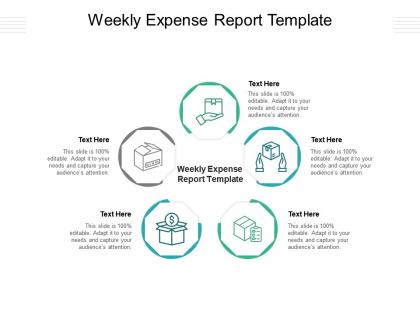 Weekly expense report template ppt powerpoint presentation gallery grid cpb