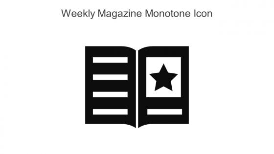 Weekly Magazine Monotone Icon In Powerpoint Pptx Png And Editable Eps Format