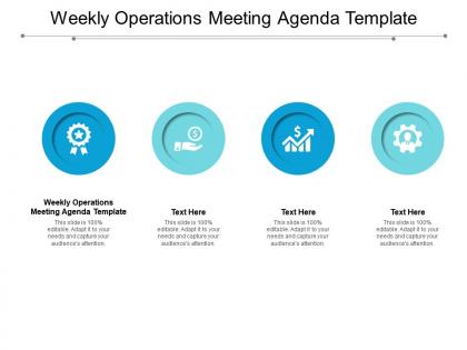 Weekly operations meeting agenda template ppt powerpoint presentation summary background designs cpb