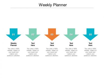 Weekly planner ppt powerpoint presentation inspiration graphics cpb