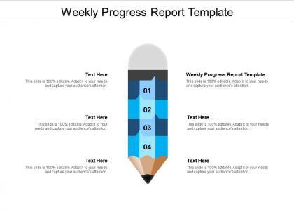 Weekly progress report template ppt powerpoint presentation styles mockup cpb