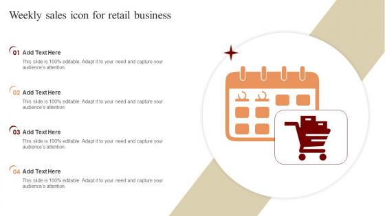 Weekly sales icon for retail business