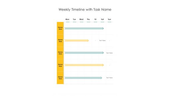 Weekly Timeline With Task Name Employee Hiring Proposal One Pager Sample Example Document
