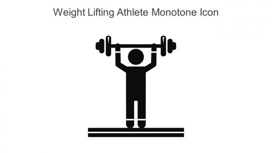 Weight Lifting Athlete Monotone Icon In Powerpoint Pptx Png And Editable Eps Format