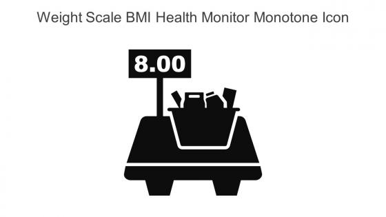 Weight Scale BMI Health Monitor Monotone Icon In Powerpoint Pptx Png And Editable Eps Format