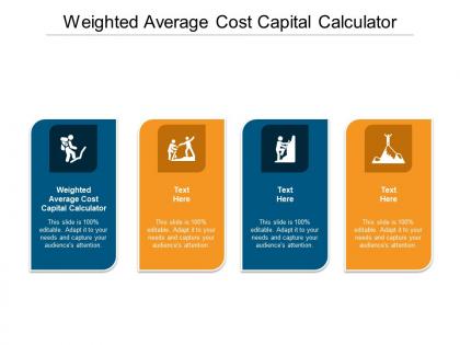 Weighted average cost capital calculator ppt powerpoint presentation ideas background cpb