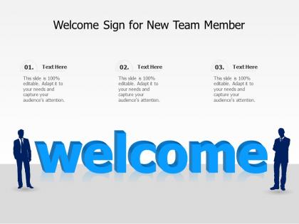 Welcome sign for new team member