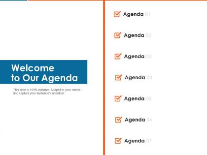 Welcome to our agenda ppt powerpoint presentation styles information