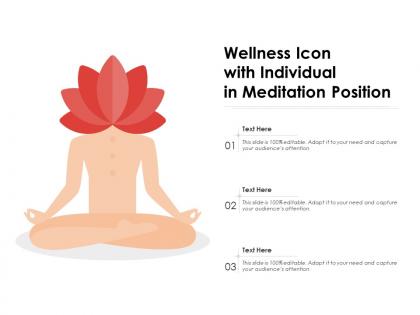 Wellness icon with individual in meditation position