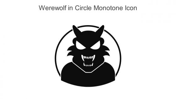 Werewolf In Circle Monotone Icon In Powerpoint Pptx Png And Editable Eps Format