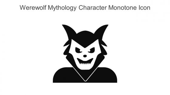 Werewolf Mythology Character Monotone Icon In Powerpoint Pptx Png And Editable Eps Format