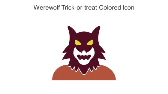 Werewolf Trick Or Treat Colored Icon In Powerpoint Pptx Png And Editable Eps Format