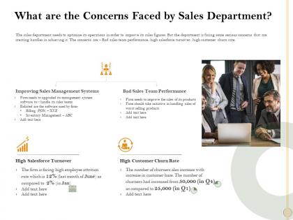 What are the concerns faced by sales department rate ppt powerpoint presentation layouts good