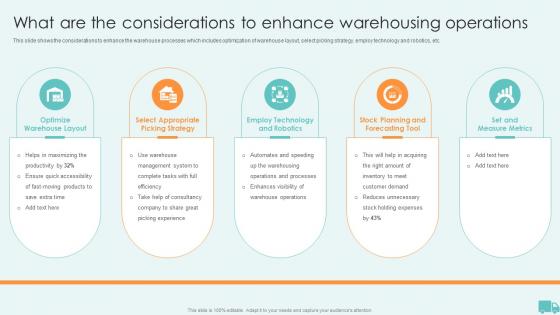 What Are The Considerations To Enhance Warehouse And Inventory Management