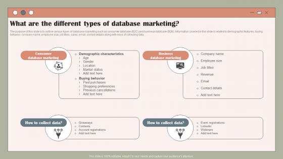 What Are The Different Types Of Database Using Customer Data To Improve MKT SS V