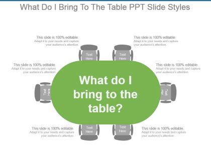 What do i bring to the table ppt slide styles