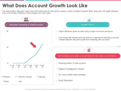 What does account growth look like vulpine interactive funding elevator ppt slides