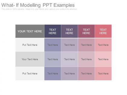 What if modelling ppt examples