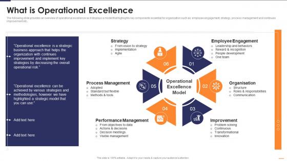 What Is Operational Excellence Six Sigma Continues Operational Improvement Playbook
