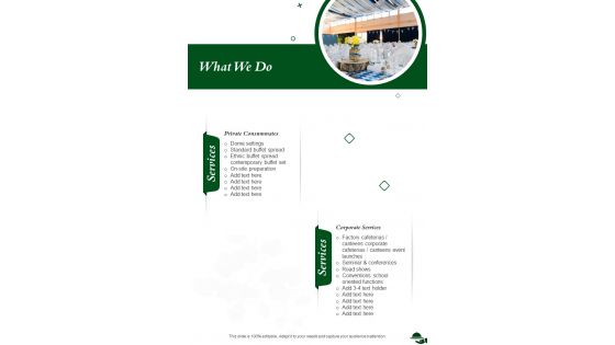 What We Do One Pager Sample Example Document
