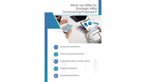 What We Offer For Strategic HRM Outsourcing Proposal One Pager Sample Example Document