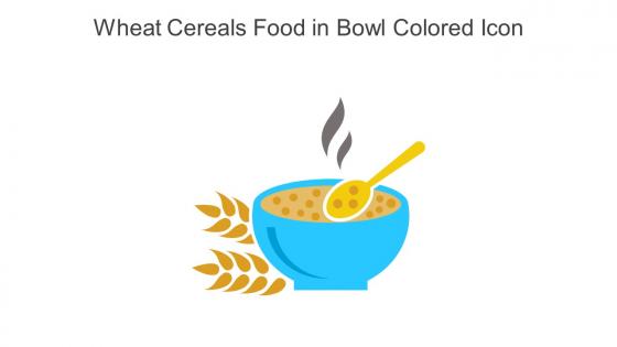 Wheat Cereals Food In Bowl Colored Icon In Powerpoint Pptx Png And Editable Eps Format