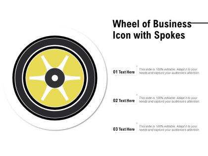 Wheel of business icon with spokes