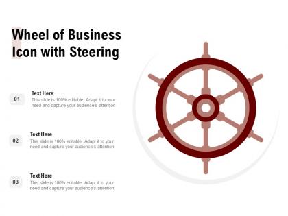 Wheel of business icon with steering