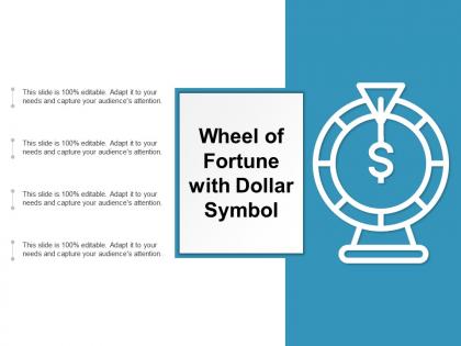 Wheel of fortune with dollar symbol
