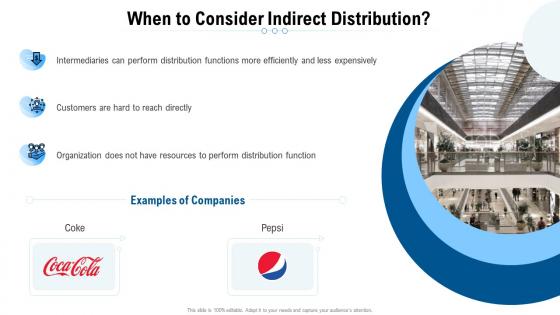 When to consider indirect guide to main distribution models for a product or service