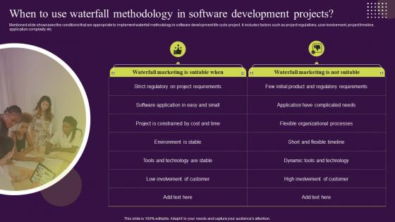 When To Use Waterfall Methodology In Software Waterfall Management Approach Handle Projects