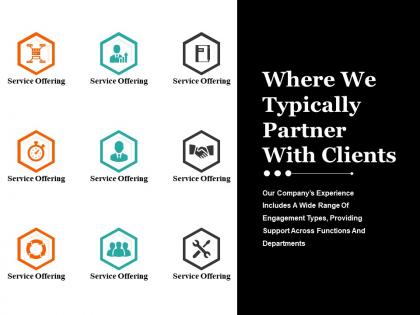 Where we typically partner with clients ppt icon