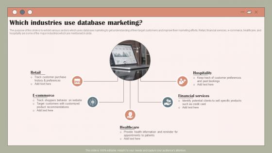 Which Industries Use Database Marketing Using Customer Data To Improve MKT SS V
