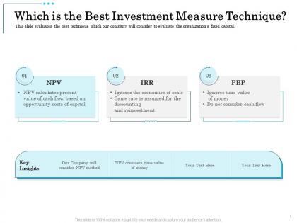 Which is the best investment measure technique calculates present ppt guidelines
