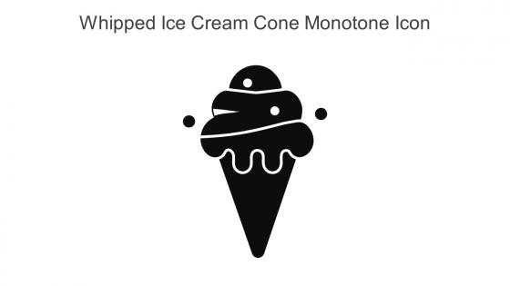 Whipped Ice Cream Cone Monotone Icon In Powerpoint Pptx Png And Editable Eps Format