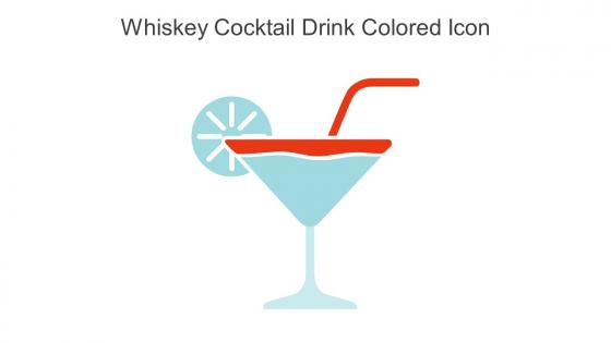Whiskey Cocktail Drink Colored Icon In Powerpoint Pptx Png And Editable Eps Format