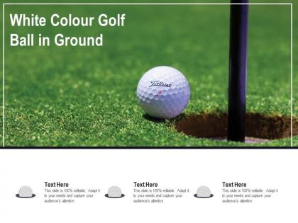 White colour golf ball in ground