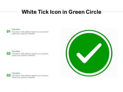 White tick icon in green circle